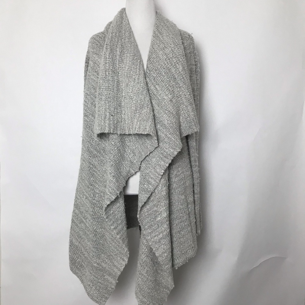 🎁 Lou & Grey Gray One Size Women’s Sleeveless Sweater Cardigan